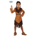 COSTUME BAMBINA INDIANA 5/6 ANNI AMERICA VESTITO E CINTURONE PER TRAVESTIMENTI E SCENE A TEMA FILM WESTERN NO ACCESSORI