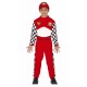 COSTUME CARNEVALE PILOTA BAMBINO 5/6 ANNI VESTITO COMPL.TUTA/CAPPELLO/CINTA AUTOMOBILISMO GARE FORMULA 1 NO ACCESSORI