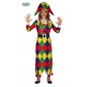 COSTUME CARNEVALE ARLECCHINO VIOLA BAMBINA 7/9 ANNI VESTITO COMPLETO DI  CAPPELLO NO ACCESSORI COD 10128 GUIRMA - Parole e Pensieri