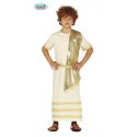 COSTUME GRECO ROMANO 7/9 ANNI VESTITO CARNEVALE TUNICA E CINTURONE DIO DELL"OLIMPO DIO GRECO ZEUS ANTICA ROMA NO ACCESSO