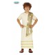 COSTUME GRECO ROMANO 5/6 ANNI VESTITO CARNEVALE TUNICA E CINTURONE DIO DELL"OLIMPO DIO GRECO ZEUS ANTICA ROMA NO ACCESSO