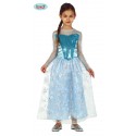 COSTUME CARNEVALE REGINA DELLA NEVE VESTITO BIMBA 10/12ANNI PER TRAVESTIMENTI FIABA PRINCIPESSA ELSA FROZEN NO ACCESSORI