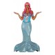 COSTUME CARNEVALE SIRENA ADULTA TAGLIA S 36/38 VESTITO DONNA PESCE PER TRAVESTIMENTI A TEMA SIRENETTA NO ACCESSORI