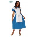 COSTUME CARNEVALE BLUE LITTLE GIRL VESTITO CON GREMBIULE TG.M 38/40 A TEMA ALICE NEL PAESE DELLE MERAVIGLIE NO ACCESSOR