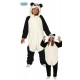 COSTUME CARNEVALE PANDA 5/6 ANNI COMPLETO DI TUTA CODA E CAPUCCIO PER TRAVESTIMENTI ANIMALI DELLA GIUNGLA NO ACCESSORI