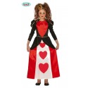 COSTUME CARNEVALE REGINA DI CUORI BAMBINA 7/9 ANNI VESTITO ALICE NEL PAESE DELLE MERAVIGLIE ABITO FIABE NO ACCESSORI