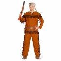 COSTUME CARNEVALE BRACCONIERE CACCIATORE DAVY CROCKETT TG.M VESTITO COMPLETO CAPPEL.CASACCA CINTA PANTALONI NO ACCESSORI