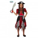 COSTUME CARNEVALE PIRATA BAMBINA 5/6 ANNI VESTITO COMPLETO DI CAPPELLO ABITO CAPITANA PIRATESSA CORSARA NO ACCESSORI