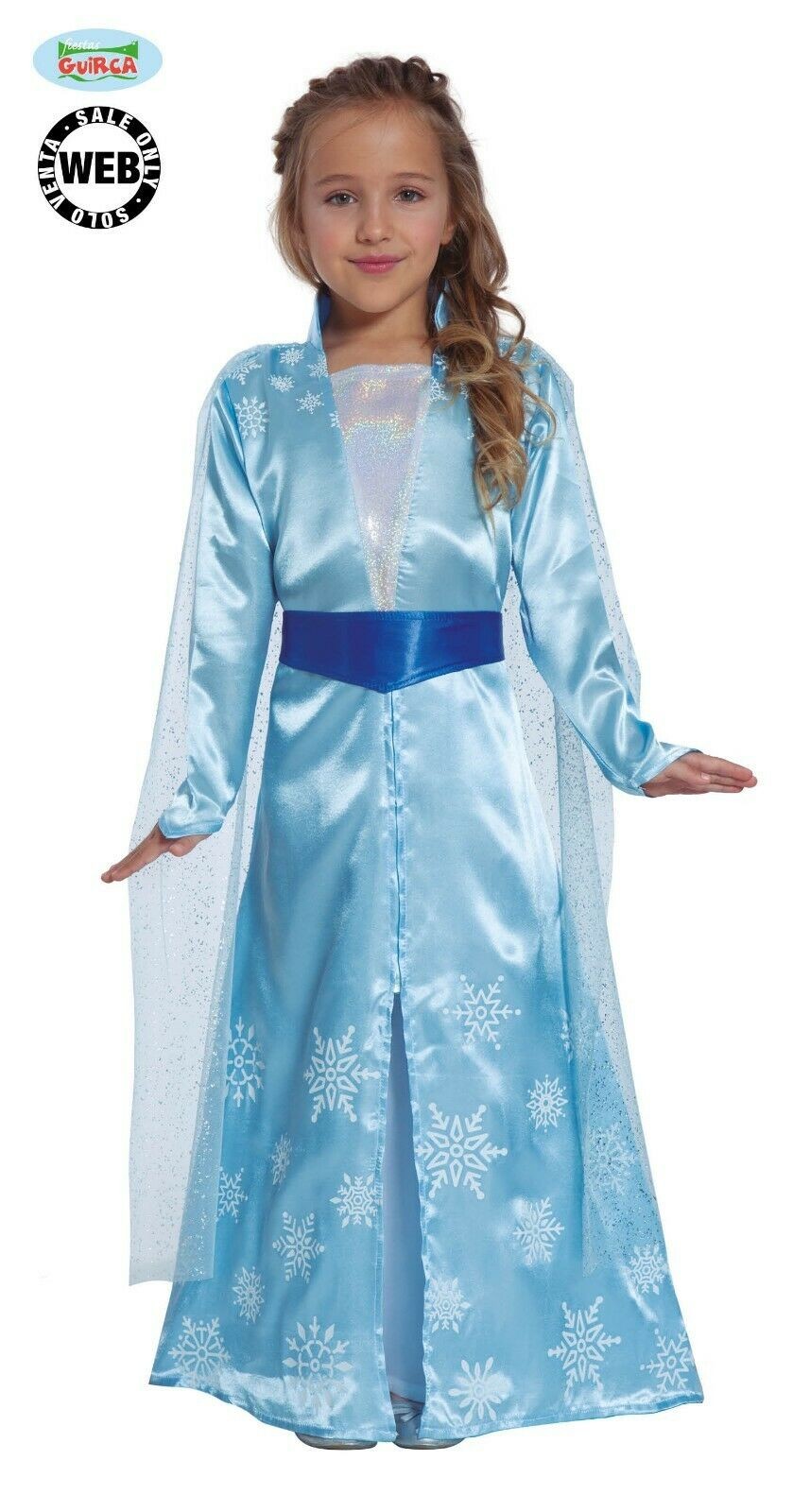 Costume Neonata Principessa Frozen 12/24 Mesi Travestimento Carnevale Bimba  Kids Azzurro