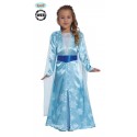 COSTUME CARNEVALE PRINCIPESSA DEL GHIACCIO ELSA 5/6 ANNI VESTITO MANTELLO E CINTURA PRINCIPESSA FROZEN FIABE NO ACCESSOR