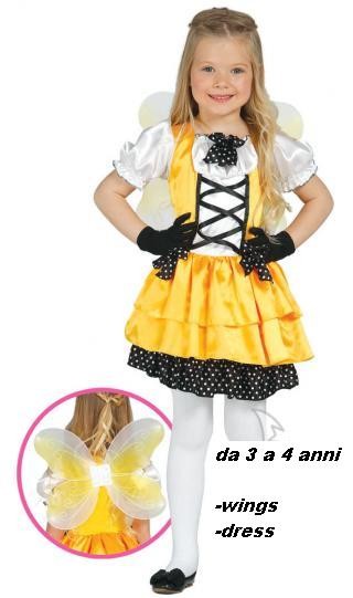 VESTITO CARNEVALE FARFALLA INFANTIL 3/4 ANNI