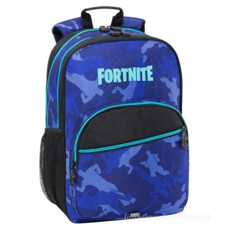 ZAINO SCUOLA ORGANIZZATO FORTNITE EPIC GAMES 4 ZIP44X34X17CM BLUE CAMOUFLAGE DISTRIBUITO DA PANINI SCUOLA ITALY