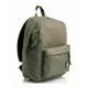 ZAINO AMERICANO INVICTA CARLSON PLAIN STEEL GRAY VERDE BACKPACK 42X30CM 2 ZIP 1 TASCHA CON ZIP GARANZ.4 ANNI SEVEN ITALY