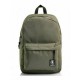 ZAINO AMERICANO INVICTA CARLSON PLAIN STEEL GRAY VERDE BACKPACK 42X30CM 2 ZIP 1 TASCHA CON ZIP GARANZ.4 ANNI SEVEN ITALY