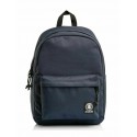 ZAINO AMERICANO INVICTA CARLSON PLAIN MOOD INDIGO BLU BACKPACK 42X30CM 2 ZIP 1 TASCHA CON ZIP GARANZ.4 ANNI SEVEN ITALY