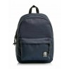 ZAINO AMERICANO INVICTA CARLSON PLAIN MOOD INDIGO BLU BACKPACK 42X30CM 2 ZIP 1 TASCHA CON ZIP GARANZ.4 ANNI SEVEN ITALY