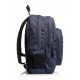 ZAINO SCUOLA ORGANIZZATO INVICTA PLAIN BACKPACK MOOD INDIGO 43X32X24CM 2 ZIP 2 TASCHE CON ZIP GARANZ.4 ANNI SEVEN ITALY