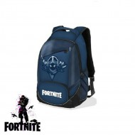 ZAINO AMERICANO FORTNITE RAVEN BLUE ORIGINAL BORDATURE NERE 42X30X17CM VIDEOGAME DA PANINI SCUOLA ITALY