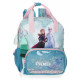 ZAINO ASILO FROZEN II DISNEY ORIGINAL 23X28X10CM ROSA AZZURRO 1 ZIP 1 TASCA/ZIP + 2 TASCHE LATERALI.AGGANC.AL CARRELLINO