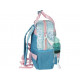 ZAINO ASILO FROZEN II DISNEY ORIGINAL 23X28X10CM ROSA AZZURRO 1 ZIP 1 TASCA/ZIP + 2 TASCHE LATERALI.AGGANC.AL CARRELLINO