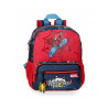 ZAINETTO ASILO SPIDERMAN POP ROSSO E BLU 1 ZIP 2 TASCHE CON ZIP + 2 LATERALI THE AMAZING MARVEL ORIGINAL 25X23X10CM