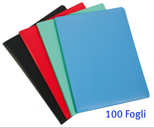 PORTALISTINO 100 FOGLI A4 COPERTINA MORBIDA COLORE BLU FOGLI TRASPARENTI  ANTI RIFLESSO NIKOFFICE - Parole e Pensieri