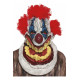 MASCHERA GIGANTE LATTICE CLOWN HORROR CON CAPELLI ROSSI PER TRAVESTIMENTI HALLOWEEN SCENE HORROR PAGLIACCIO ASSASSINO