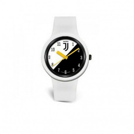 OROLOGIO DA POLSO UNISEX FC JUVENTUS DIAM.37MM AL QUARZO CINTURINO BIANCO QUADRANTE BIANCONERO PRODOTTO UFFICIALE