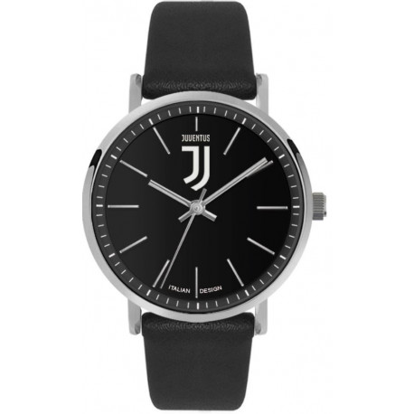 OROLOGIO DA POLSO FC JUVENTUS ORIGINAL DIAM.39MM.AL QUARZO QUADRANTE NERO CON LOGO CINTURINO NERO PRODOTTO UFFICIALE